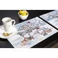 thumbnail image 6 of Placemat New Year Snow Merry Christmas Tree Truck 4/6pcs Pads Kitchen Accessories Dining Table Mat Coaster Festival Tableware, 6 of 7