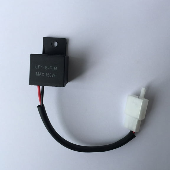 EXHUMKY Motorcycle Use 1Pcs Black Plastic Turn Signal Relay 3.3*2.7in