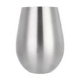 thumbnail image 2 of Drinking Glass Wine Glass Stemless Wine Tumbler Beer Cup 18Oz Metal Cup Stainless Cup Egg Shape Cup Wine Drinkware For Daily Events Camping Picnic,Silver Kitchen Glass&Bottle, 2 of 3