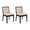 Cream - Linen - Black Frame, variant on Guyou Farmhouse Rattan Dining Chairs Set of 2, Mid Century Modern Dining Side Chairs with Natural Hardwood Frame, Linen Upholstered French Guyou Kitchen Chairs for Dining Room Bistro, Beige