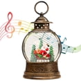 thumbnail image 6 of Musical Christmas Snow Globe Lantern with Santa, Holiday Melody, USB/Battery Powered, Auto Shut-Off, Indoor Christmas Decor - Perfect Gift, 6 of 6
