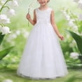 thumbnail image 6 of ATOGUTA Tulle Dresses for Girls Tulle Dress A Line Wedding Pageant Dresses Princess Birthday Party Ball Gown Size 5T-16. White, 6 of 6
