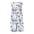 thumbnail image 3 of Pisexur Robe Décontractée pour Femmes Mode Florale Débardeur Sans Manches Robes d'Été pour Femmes Tendance Col en V Boutonnée Robe Évasée avec Poches Douce Extensible Robes d'Été pour Femmes Couvre-Maillot de Plage P-2TG Multicolore, 3 of 8
