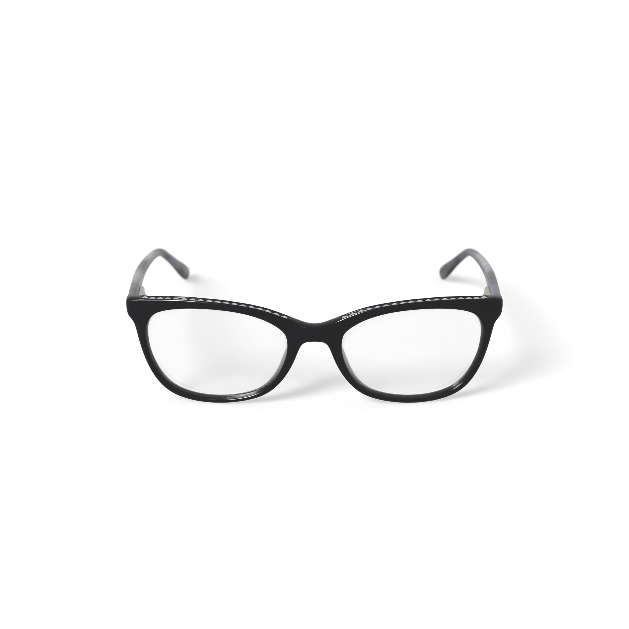 Walmart Women's XSLA17S-01 Rectangular Prescription Eyeglasses with Case, Black