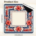 thumbnail image 2 of Mahjong Mat 31.5" x 31.5" Patriotic Floral Border Frame American Flags Red White Blue Hibiscus Non-Slip Noise Reduction Mahjong Accessories Gifts for Board and Tile Games, 2 of 6