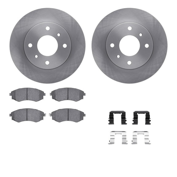 Dynamic Friction Company Front Brake Rotors with 5000 Advanced Brake Pads includes Hardware 6512-67228