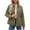 Army Green, variant on qolati Women's Winter Quilted Jackets Long Sleeve Button Down Plaid Puffer Jacket Trendy Casual Outerwear Coats with Pockets