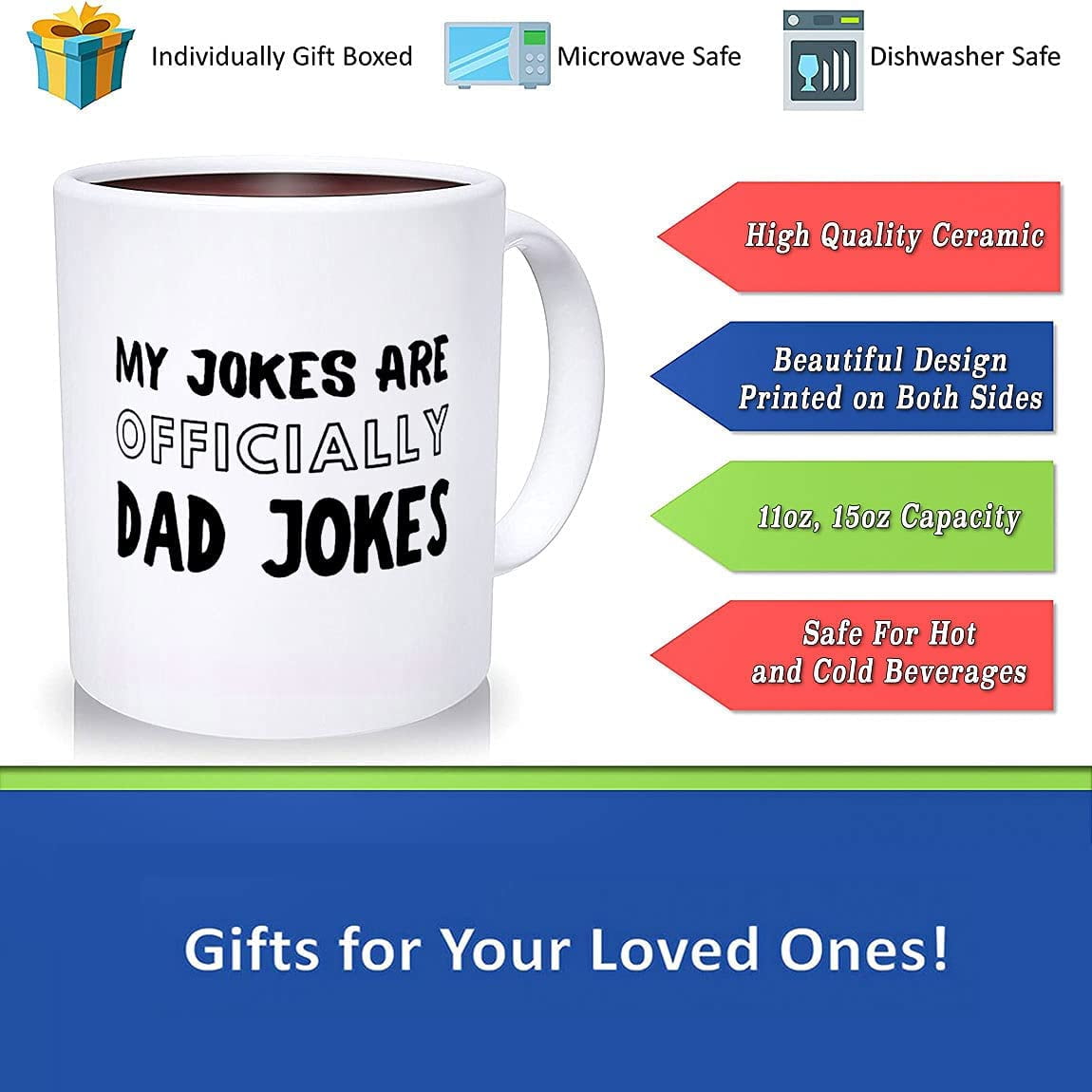 New Dad Mug Pregnancy Announcement To Husband New Dad Gift From Wife First Time Dad Gift First Fathers Day Mug Dad To Be First Baby, Ceramic Novelty Coffee Mug, Tea Cup, Gift Present For