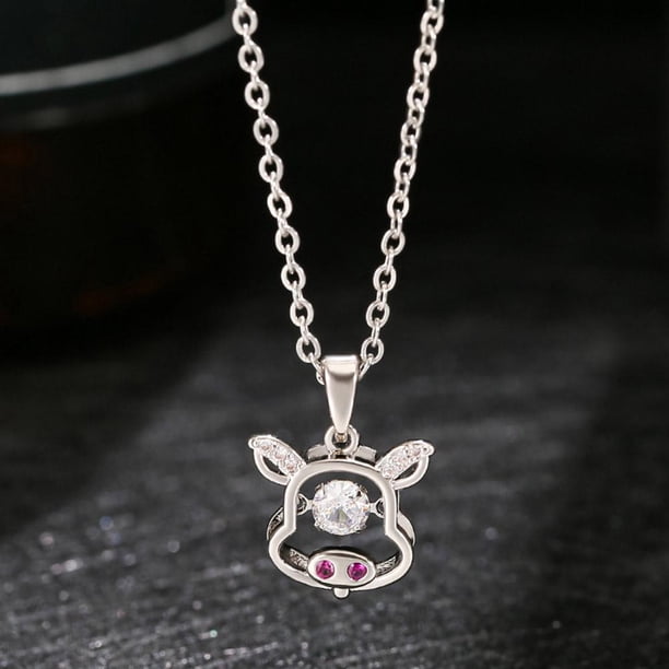 Collar de estilo chino con 12 animales, cadena ajustable para el cuello para mujer L7Z0 X4W2