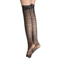 thumbnail image 3 of Idoravan Fishnet Stockings Black Tights for Women Pattern Knee-High Black Stockings Thin Style, 3 of 5