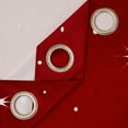 thumbnail image 5 of HA-EMORE Christmas Curtains 2 Panel Sets, Red Velvet Floral Snowflake Thermal Insulated Decoration Curtains 52"*95", 5 of 6