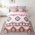 thumbnail image 2 of Manfei Hippie Geometric Aztec Bedding Comforter Set 7 Pieces, Tribal Western Bohemian Full Bedding Set, Mandala Theme Reversible Fitted Sheet Flat Sheet, Microfiber Bedroom Decor, 2 of 7