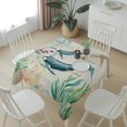 thumbnail image 6 of Whale Coastal Table Cloth Waterproof Tablecloths, Vintage Nautical Ocean Starfish Compass Tablecloth Dining Table Cover for Kitchen Party Tabletop Outdoor, Square Tablecloth 54x54 Inch, 6 of 9