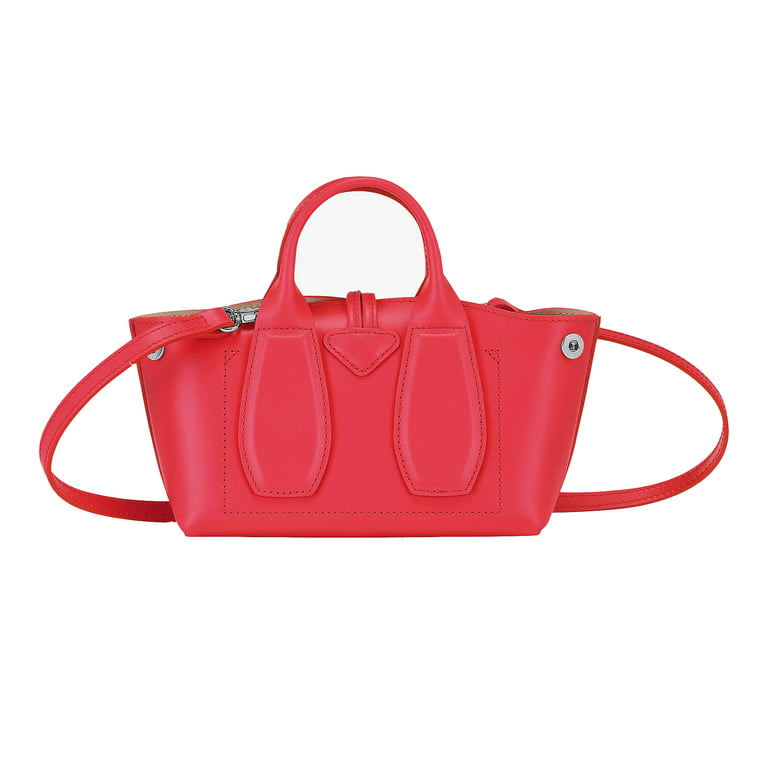 Longchamp Roseau Leather Tote in Pink