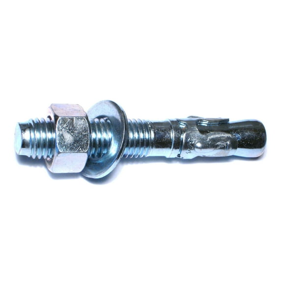 3/4" x 4-3/4" Zinc Concrete Wedge Stud Anchor Bolts WAS-162 (10 pcs)
