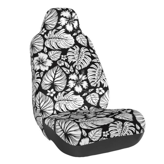 Balery Tropical Leaves Funda de Asiento para Auto con Diseño - Cubierta Frontal Suave y Transpirable con Protector Antideslizante- 1 Unidad