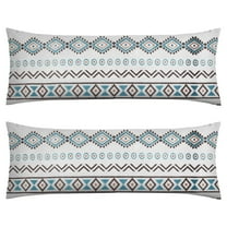 Boho Long Body Pillow Cover – Soft & Breathable Ethnic Fabric, Hidden Zipper, 20"x54", Stylish Abstract Tribal Print – Gift for Side Sleepers, Pregnancy, Home Decor