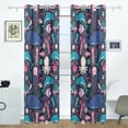 thumbnail image 2 of Coolnut Underwater Animals Thermal Insulated Blackout Grommet Printed Window Curtain - 84x55 in - 100% Polyester 2 Panels, Symmetry, 2 of 6