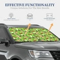 thumbnail image 3 of Kdxio Cute Green Frog Print 2-Piece Sun Shade Front Windshield - Foldable Car Front Window Sunshades For Most Sedans Suv Truck, 3 of 6