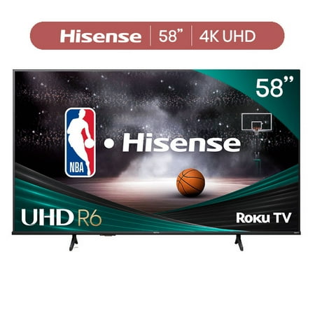 Hisense 58" Class 4K UHD LED LCD Roku Smart TV HDR R6 Series 58R6E3