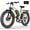 Beige - Front Suspension, variant on Electric Bike for Adults, 5000w Peak 45MPH, 52V 25Ah 100 Miles Ebike, 26" Fat Tire Electric Bicycles for All Terrain, Electric Mountain E-Bike UL2849