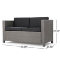 thumbnail image 6 of Outdoor Sofa Set 4 Piece, Patio Furniture Set, Wicker Sofa Set with Loveseat 2 Chairs Table, All-Weather PE Rattan and Water-Resistant Cushions, Modern Outdoor Seating, Black, 6 of 11