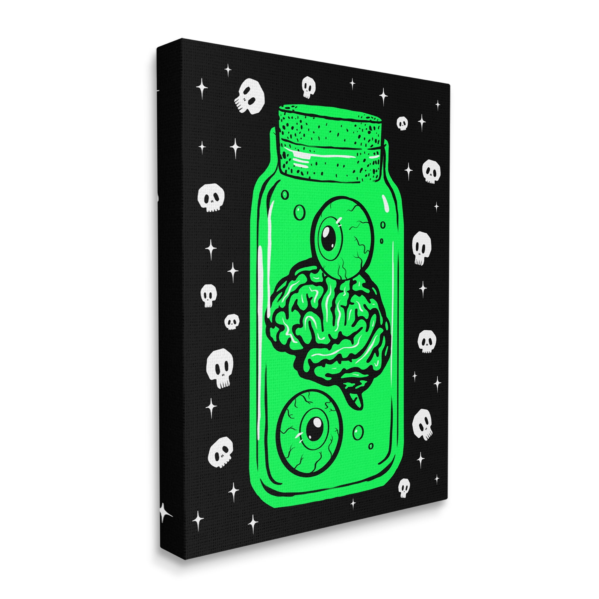 Stupell Industries Spooky Specimen Jar Holiday Painting Gallery Wrapped Canvas Print Wall Art, 30 x 40