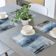 thumbnail image 3 of Abstract Art Painting Placemats Set Of 4 12x18 Inch Table Mats Modern Texture, 3 of 5