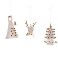 thumbnail image 3 of Kurt Adler 3-Inch Spun Glass Angel, Tree and Bird Ornaments 3-Piece Set, 3 of 5