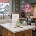 thumbnail image 6 of Metal Hanging Christmas Tree-Shaped Wind Spinner - Festive Garden Decoration with Vibrant Fireworks & Serene Landscape Design, 6 of 7