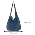 thumbnail image 4 of Bolso Mano Plegable Unisex Bolso Hombro Mezclilla Comestibles Reutilizable (azul Claro), 4 of 9