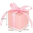 thumbnail image 2 of 30 Pcs Pink Paper Favor Boxes Square Gift Bags with Ribbons DIY Craft Wrapping Present Boxes Chocolate Candy Small Item Containers for Wedding Home Decor Birthday Party Supplies By Scheam, 2 of 7