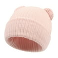 thumbnail image 4 of Povozer Kids Winter Knitted Beanie Hat Pompom Ears Ski Hat for Boy Girl(Pink,3-36M), 4 of 6