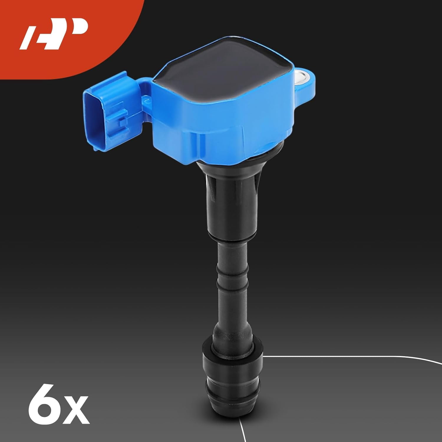 A-Premium (Blue) Set of 12 Ignition Coil Pack and Iridium Spark Plugs Compatible with Nissan V6 Series 350Z 2003-2006 & Infiniti FX35 2003-2008, G35 2003-2006, G35 2007, M35 2006-2008, 3.5L