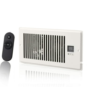 BENTISM Quiet Register Booster Fan 4 x 10”, Smart Register Vent with Thermostat Control, Heating & Cooling AC Vent Booster Fan, White