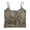 Khaki, variant on Women's Padded Ribbed Cami Top Cropped Button Front Spaghetti Strap Casual Summer Sleeveless Tank, 1 Piece, One Size Plus Size Friendly