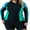 Coconut Tree Gradient, variant on Womens Plus Size Long Sleeve Rash Guard Top Zipper Sufing Swim Shirt