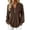 Brown, variant on Long Sleeve Shirts for Women V Neck Button Down Fashion Lace Tops Fall Trendy Dressy Office Work Blouses
