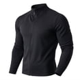 thumbnail image 4 of FRSASU Men's Full Zip Up Athletic Jacket Long Sleeve Track Top Lightweight Gym Workout Sports Running Shirt Black, 4 of 5