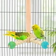 thumbnail image 6 of Tanglewen Spinning Bird Perch Stand Toy Natural Wood Interactive Exercise Wheel Parrot Perch Toys Bird Rotating Perch for Bird Parrot Parakeets Budgies Lovebirds Finch Conures (4 Stands)-G, 6 of 11