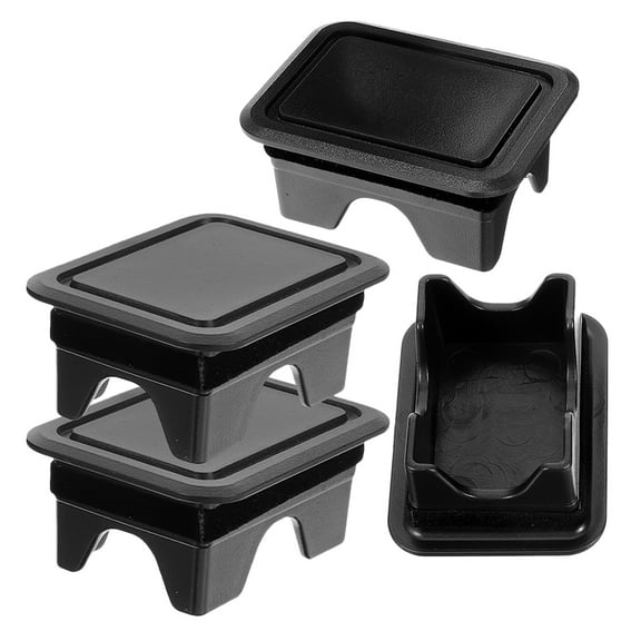 Hemoton  2 Pairs Bed Rail Stake Pocket Covers Ram Truck Camper Shell Accessories Black