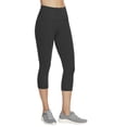 thumbnail image 1 of Legging Skechers Go Walk de cintura alta a media pantorrilla para mujer, negros, 1 of 4