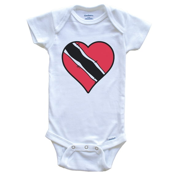 Trinidad and Tobago Heart Trinidadian Flag Baby Bodysuit