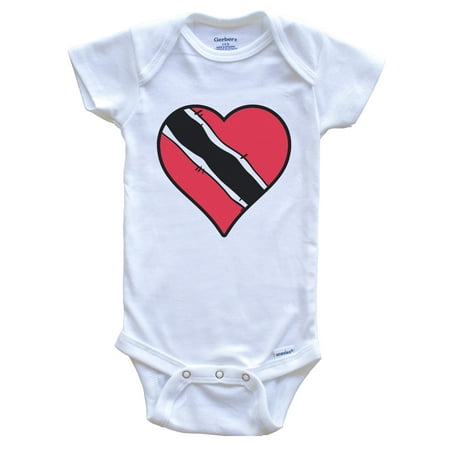 

Trinidad and Tobago Heart Trinidadian Flag Baby Bodysuit