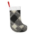 thumbnail image 3 of Flannel Christmas Stocking 17.7×11×7in Soft And Light Touch Good Socks Splicing Design Can Be Used For Hanging Argyle Plaid Dimgray_40978_2, 3 of 8