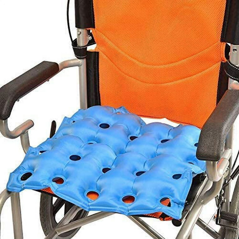 Inflatable Seat Cushion, 16 Holes Concave and Convex Air Inflatable Seat  Waffle Cushion, Wheelchair Cushions for Pressure Sores for Sitting (Beige)