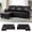 Black, variant on ACMEASE 76" Sectional Sofa Couch with Reversible Chaise, Suede Leather L Shaped Sofa w/USB Charger Ports & Storage Bag, Convertible Modern Couch w/Storage Space for Living Room, Small Space, Black