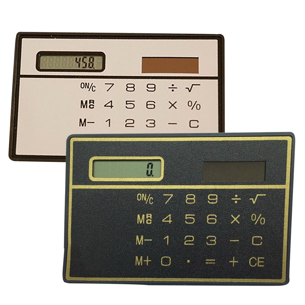 8 Digits Ultra Thin Mini Slim Credit Card Solar Power Pocket Calculator GM New 