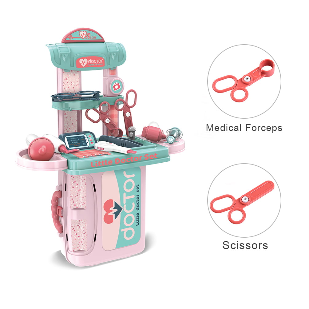 Details about   Doctor Nurse Medical Playset Kit 17 in 1 Pretend Play Tools Toy Set Kid Gift USA 