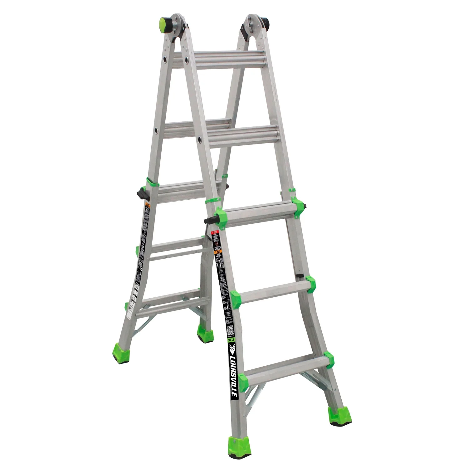 Louisville 14 ft Reach Multipurpose Aluminum Ladder, Type IA, 300 lb Capacity